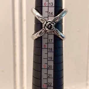 2X the Love with this FUN Sterling Silver Or Paz Double Banded Rose Ring